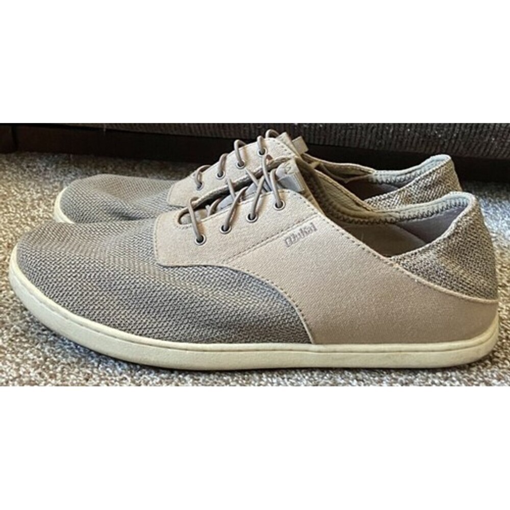 Men's OluKai Nohea Moku Tan Slip On Mesh Sneakers Sz 9